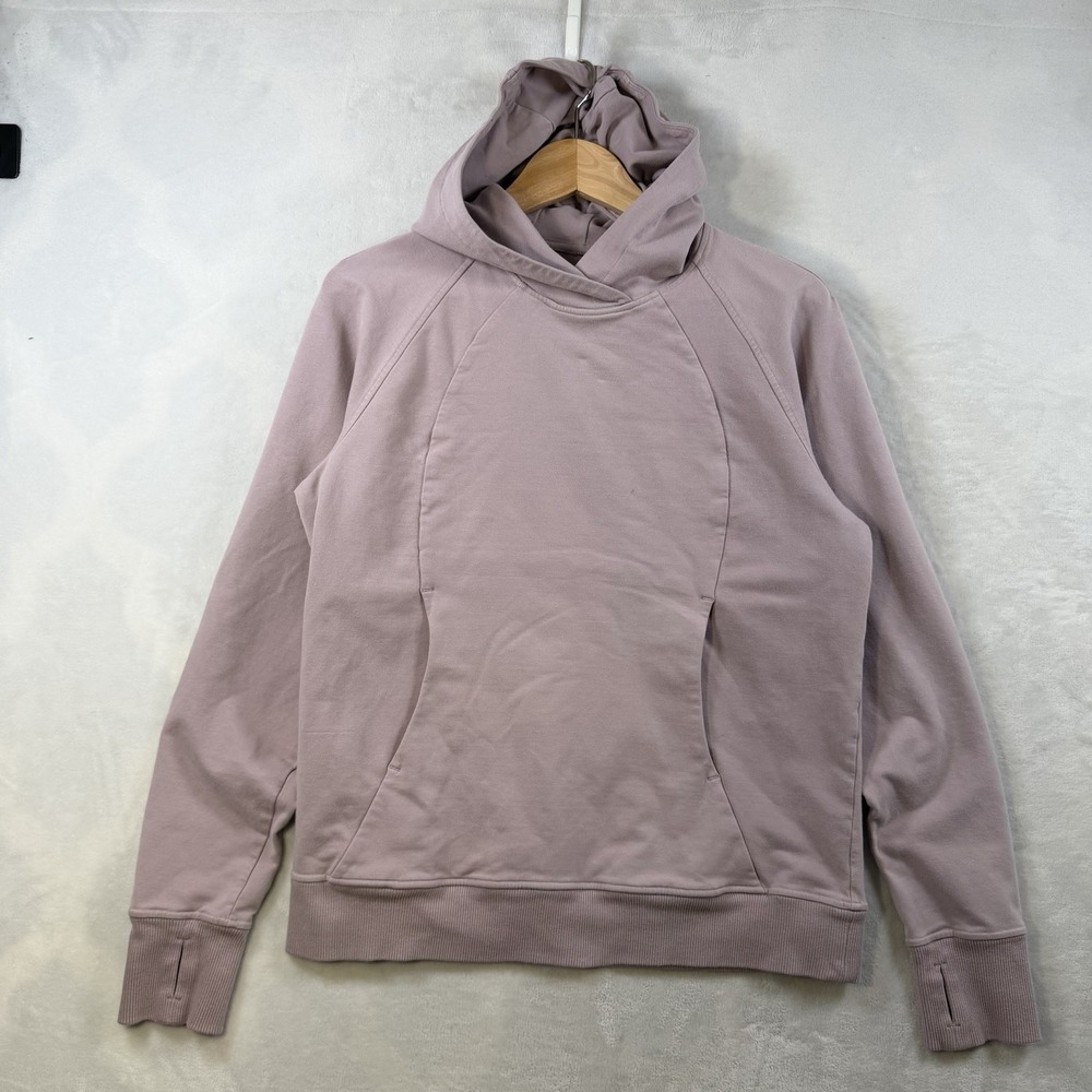 Lululemon Womens Size 8 Scuba Pullover Sweater Figue Dusty Purple Pink Athletic